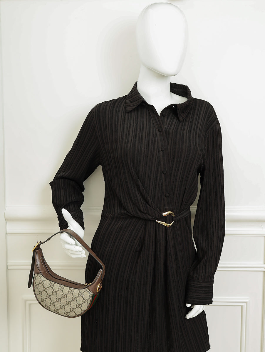 Gucci Ebony GG Supreme Ophidia Small Bag