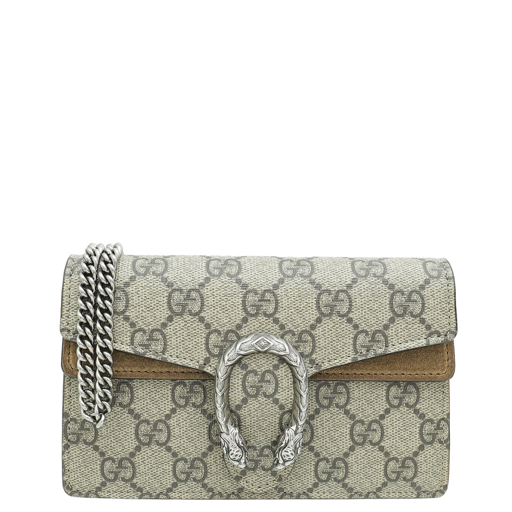 Gucci Ebony GG Supreme Super Mini Dionysus Bag