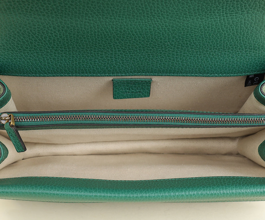 Gucci Green Crystal Dionysus Medium Shoulder Bag