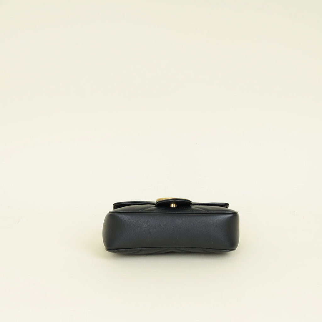 Gucci Black GG Marmont Matelasse Mini Shoulder Bag