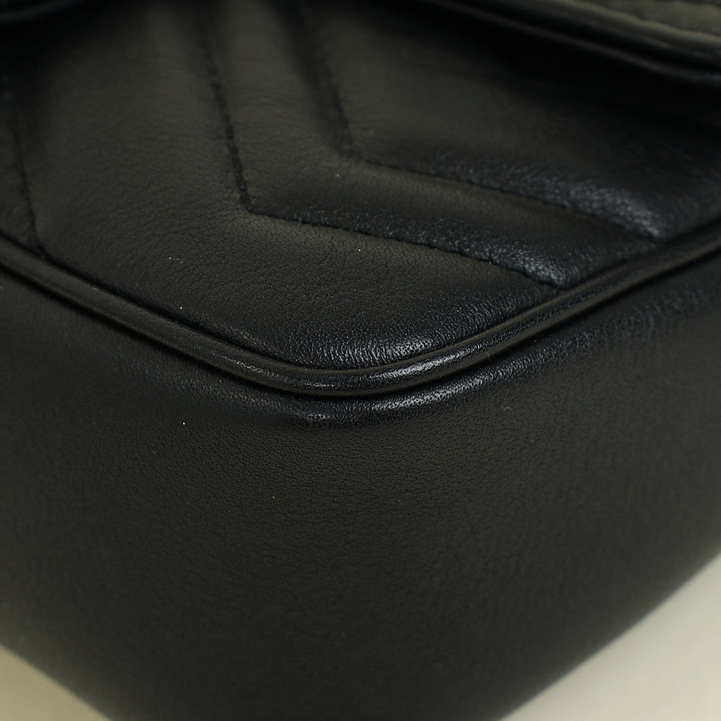 Gucci Black GG Marmont Matelasse Mini Shoulder Bag