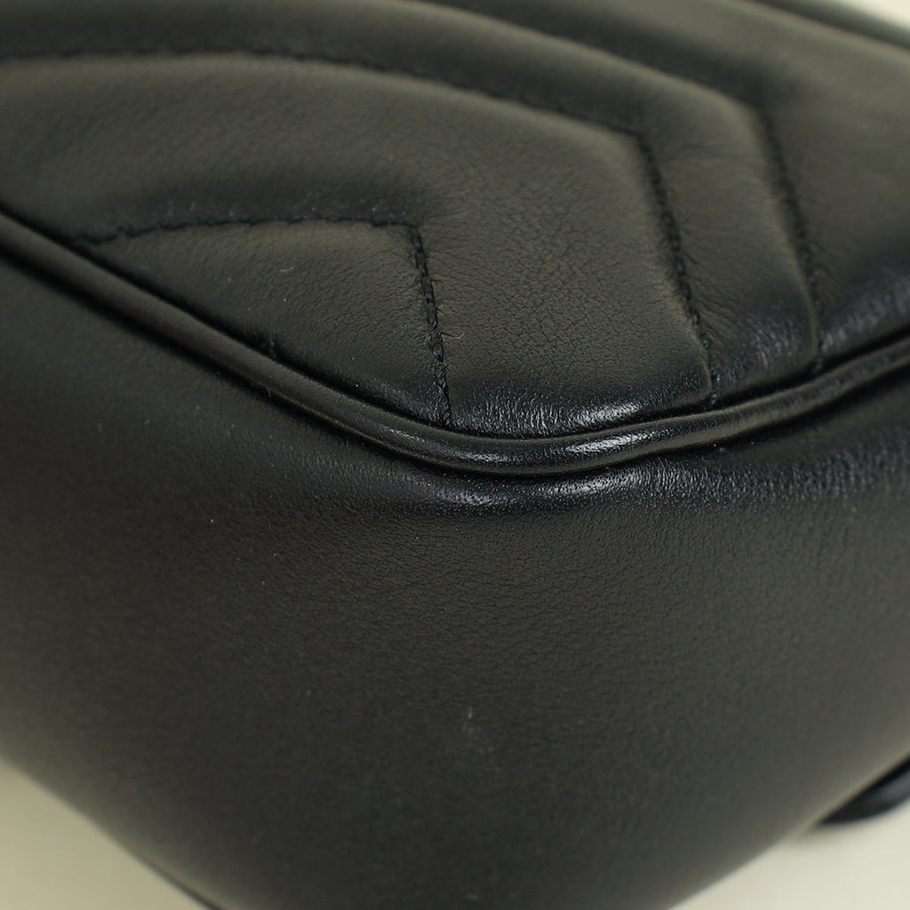 Gucci Black GG Marmont Matelasse Mini Shoulder Bag