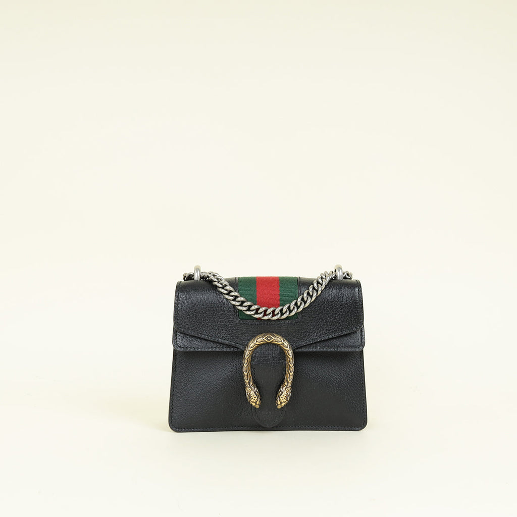 Gucci Black Dionysus Web Small Shoulder Bag