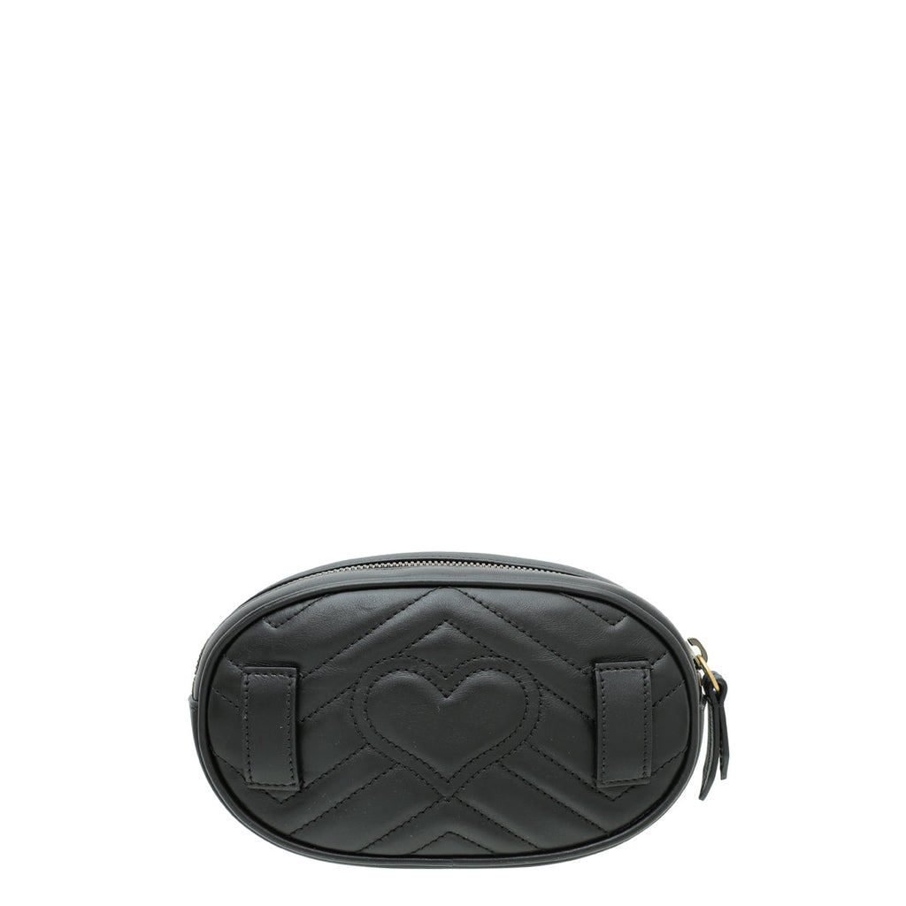 Gucci Black GG Marmont Mini Belt Bag
