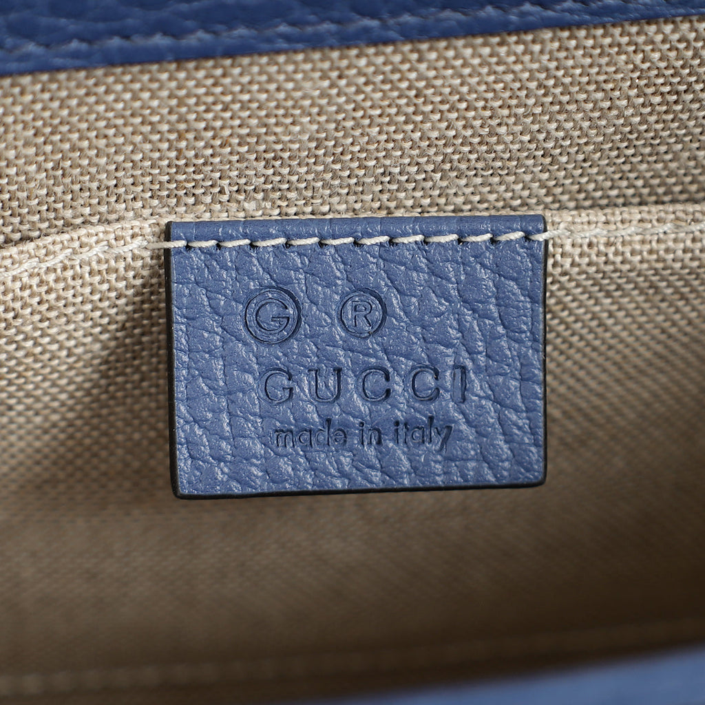 Gucci Blue Interlocking G Flap Small Shoulder Bag