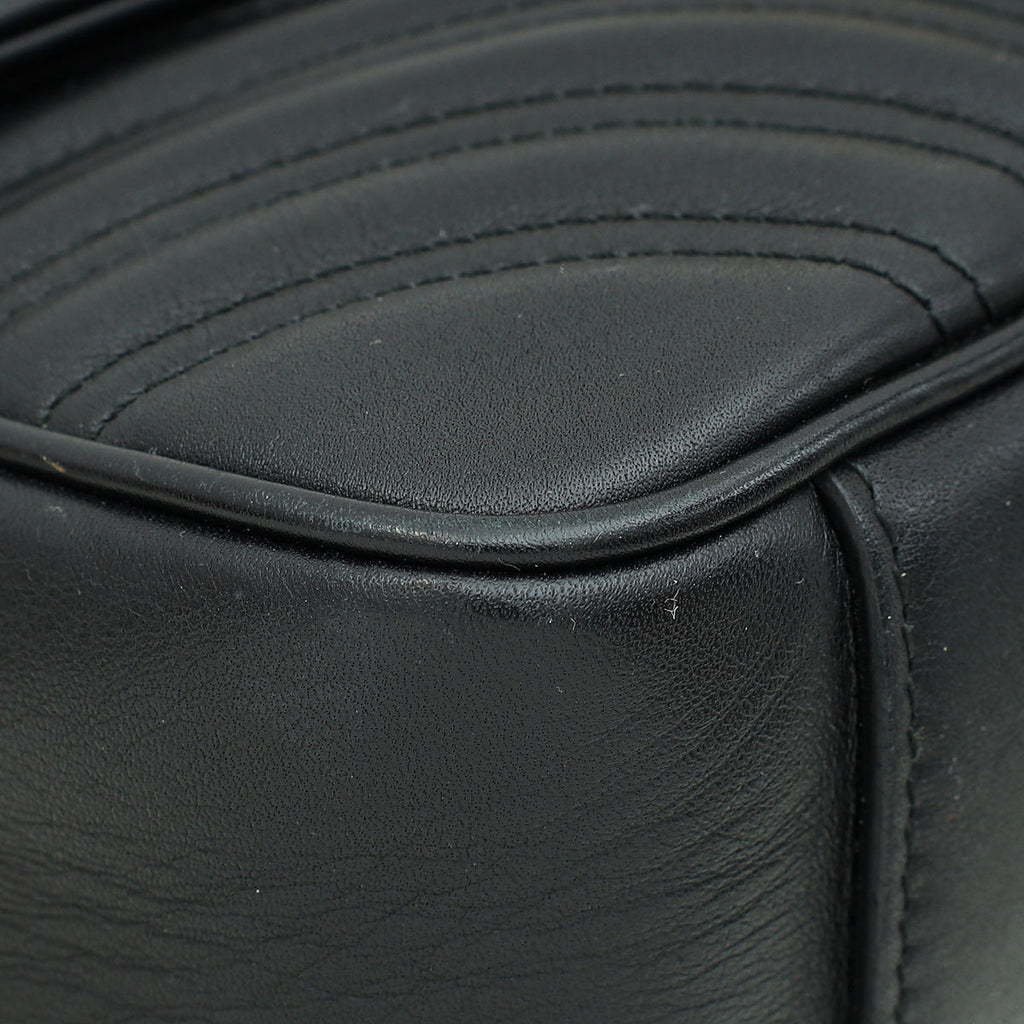 Gucci Black GG Marmont Matelasse Small Shoulder Bag