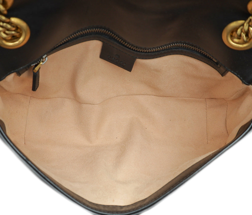 Gucci Black GG Marmont Matelasse Small Shoulder Bag
