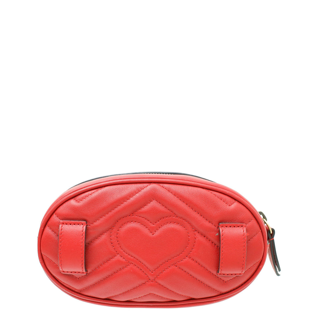 Gucci Red GG Marmont Mini Belt Bag