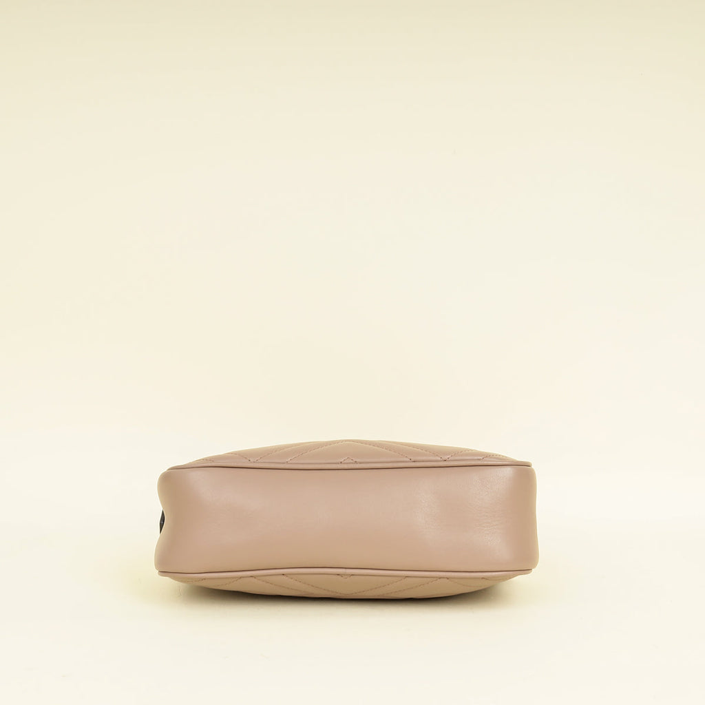 Gucci Taupe GG Marmont Small Camera Bag