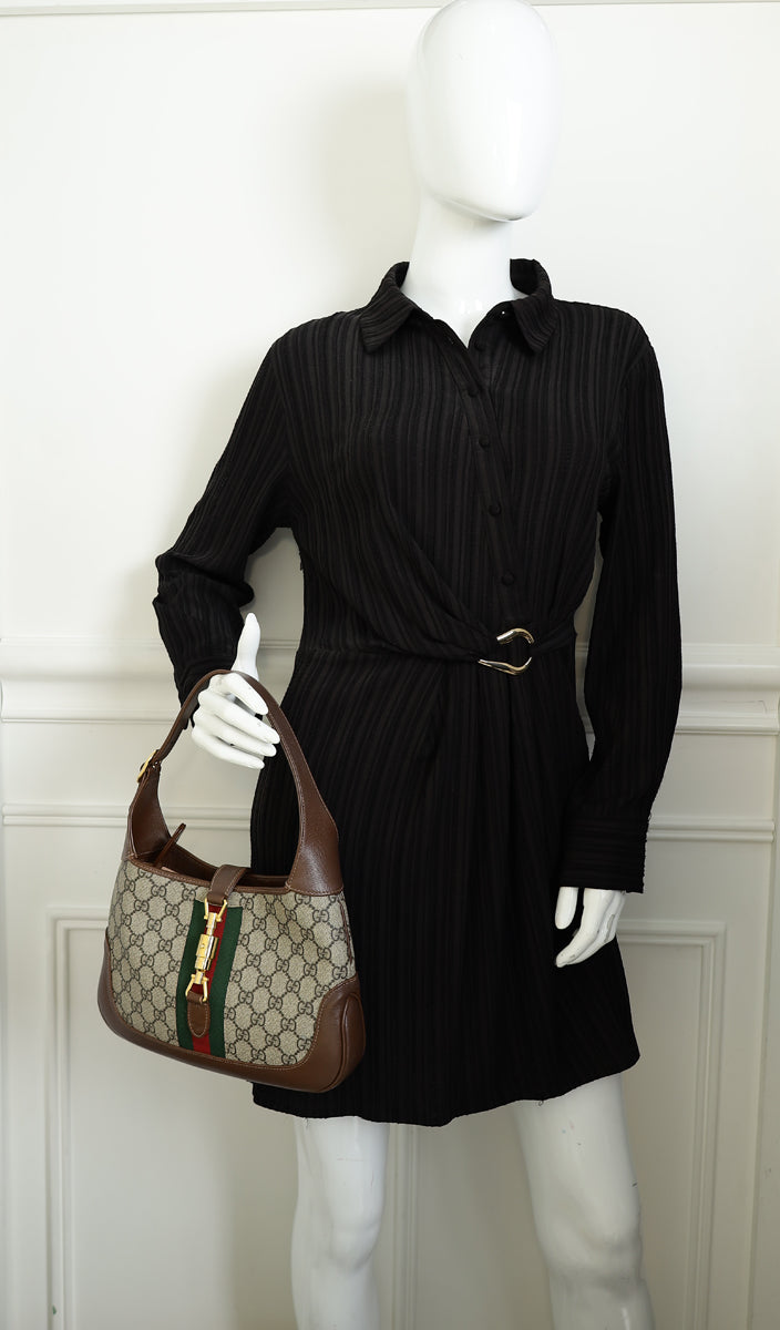 Gucci Ebony GG Supreme Jackie 1961 Hobo Small Bag