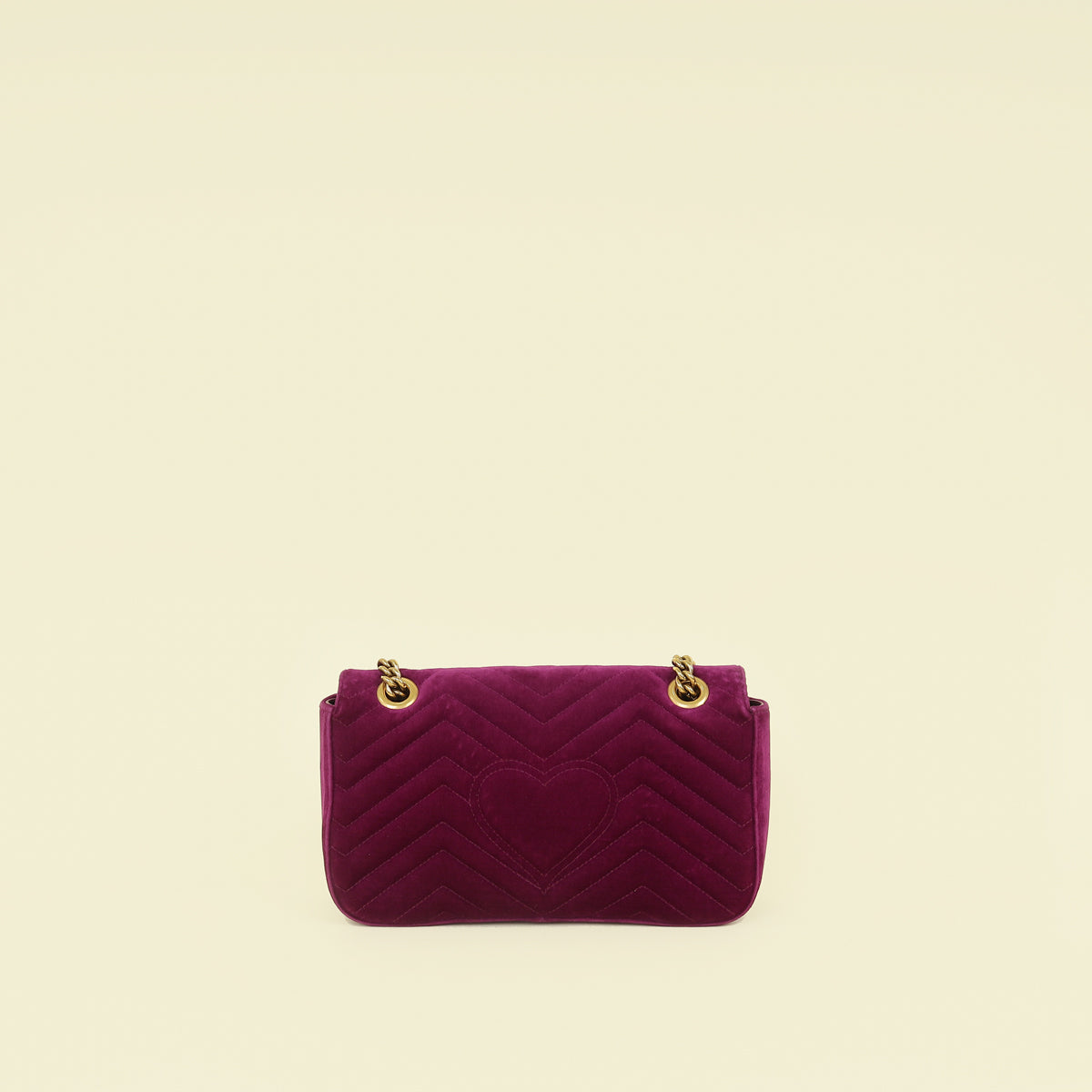 Gucci Violet GG Marmont Velvet Medium Shoulder Bag