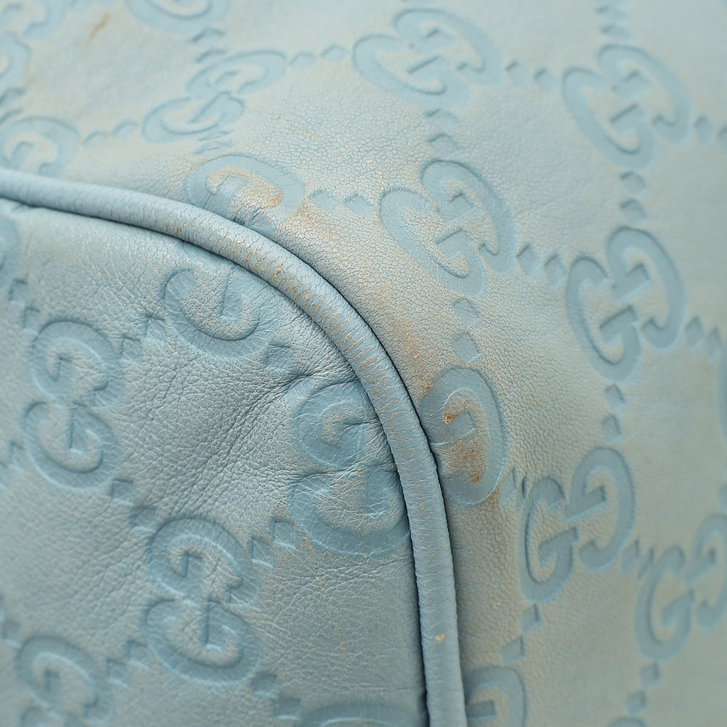 Gucci Light Blue Guccissima Joy Boston Medium Bag