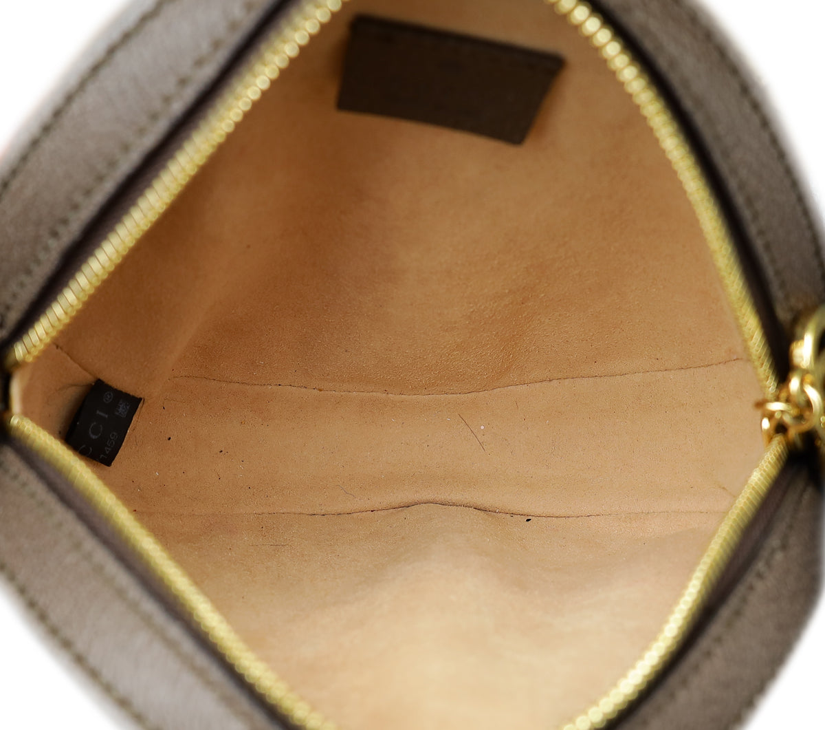 Gucci Ebony GG Supreme Ophidia Round Mini Shoulder Bag