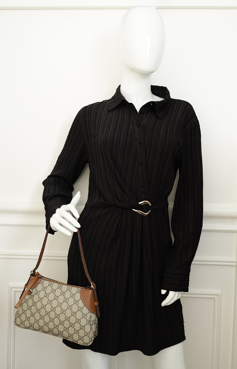 Gucci Bicolor GG Supreme Small Shoulder Bag