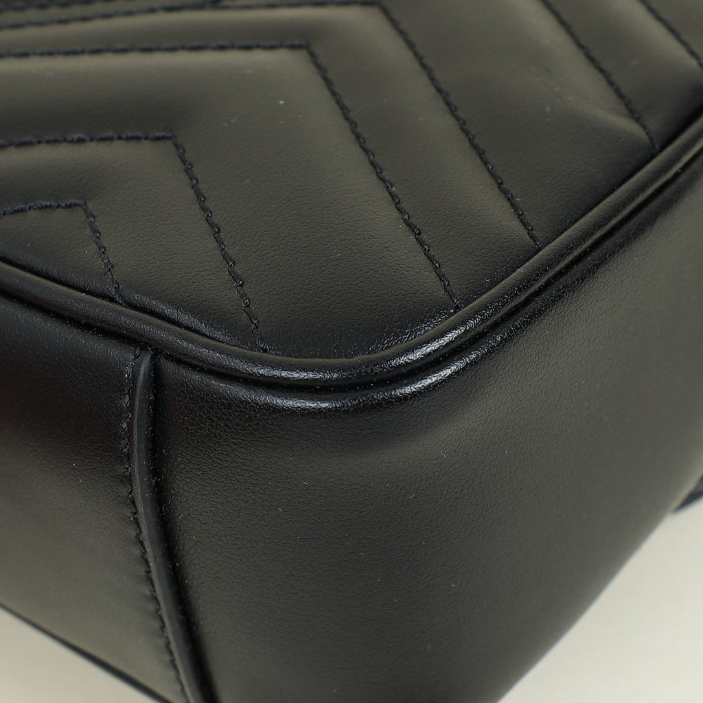 Gucci Black GG Marmont Small Shoulder Bag