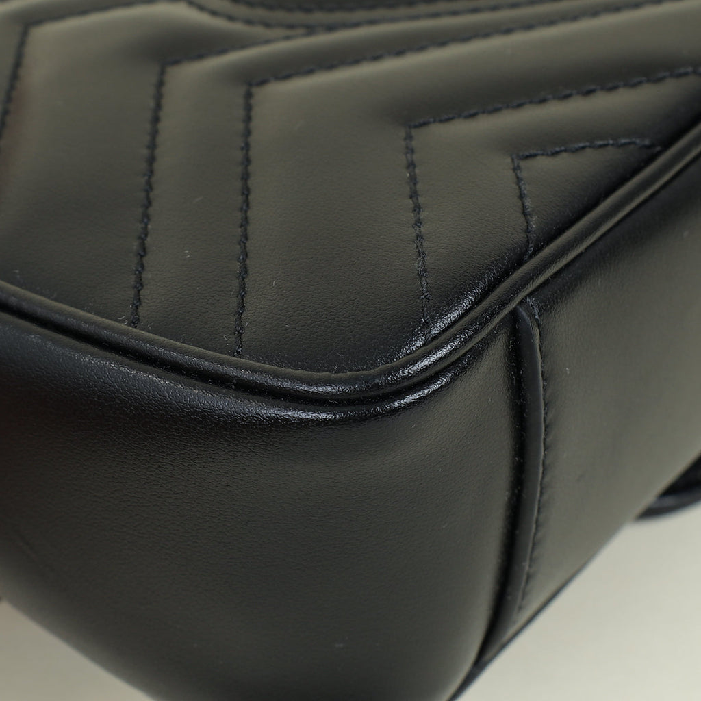 Gucci Black GG Marmont Small Shoulder Bag