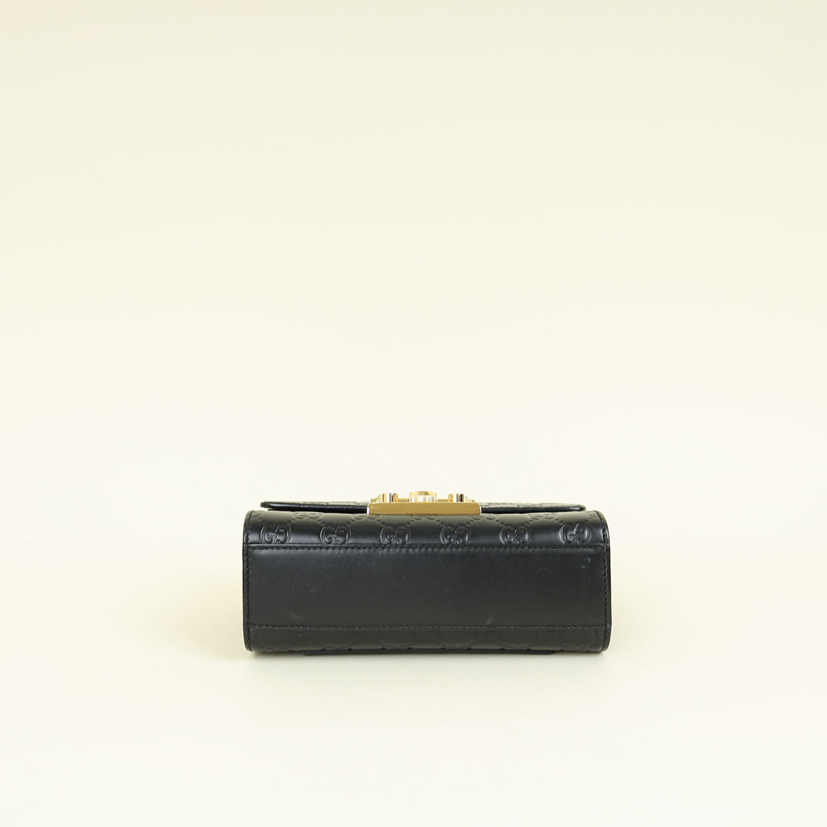 Gucci Black GG Guccissima Padlock Small Shoulder Bag