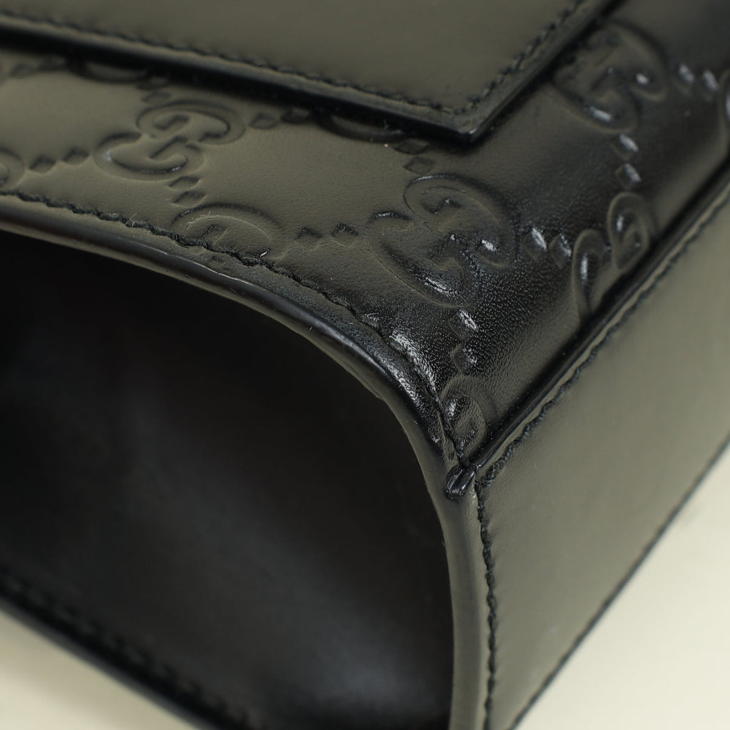 Gucci Black GG Guccissima Padlock Small Shoulder Bag