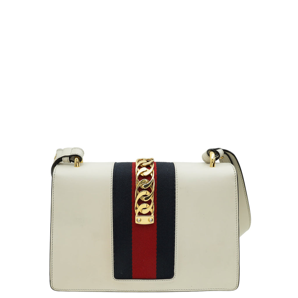 Gucci White Sylvie Small Shoulder Bag