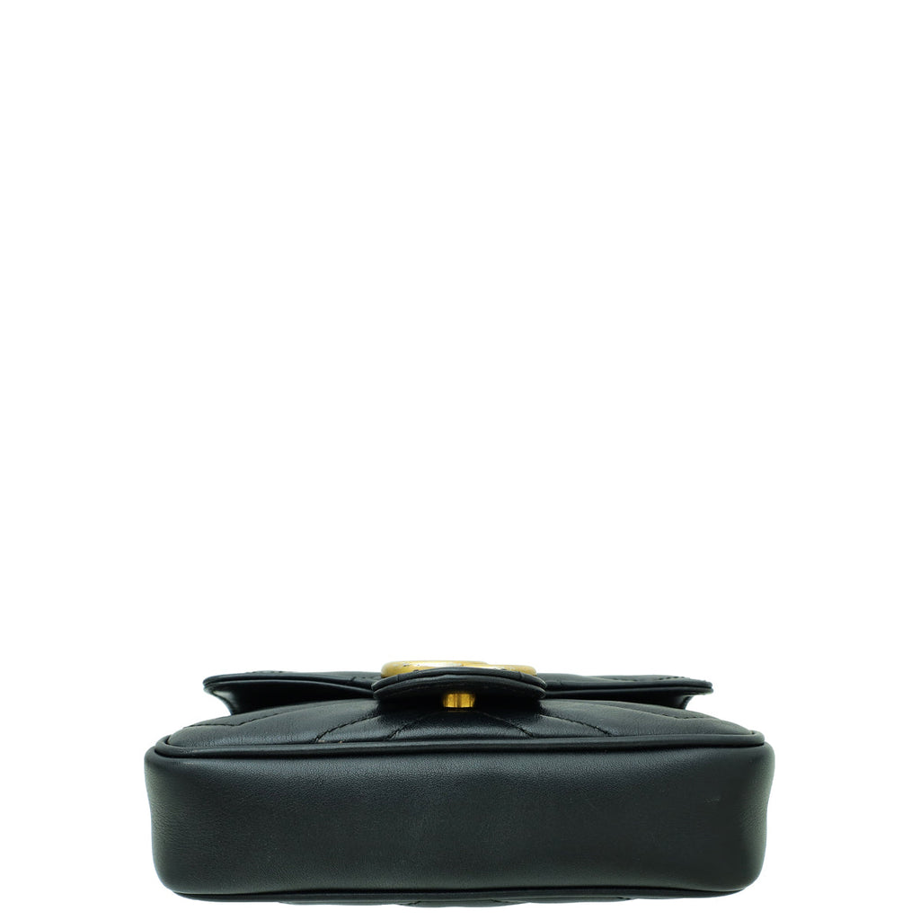 Gucci Black GG Marmont Super Mini Bag