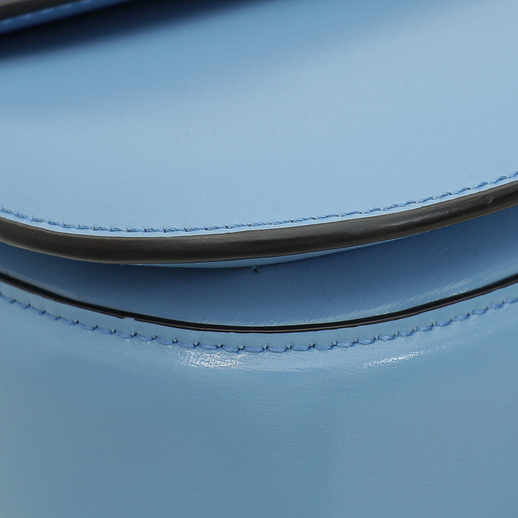 Gucci Sky Blue Bamboo 1947 Small Top Handle Bag