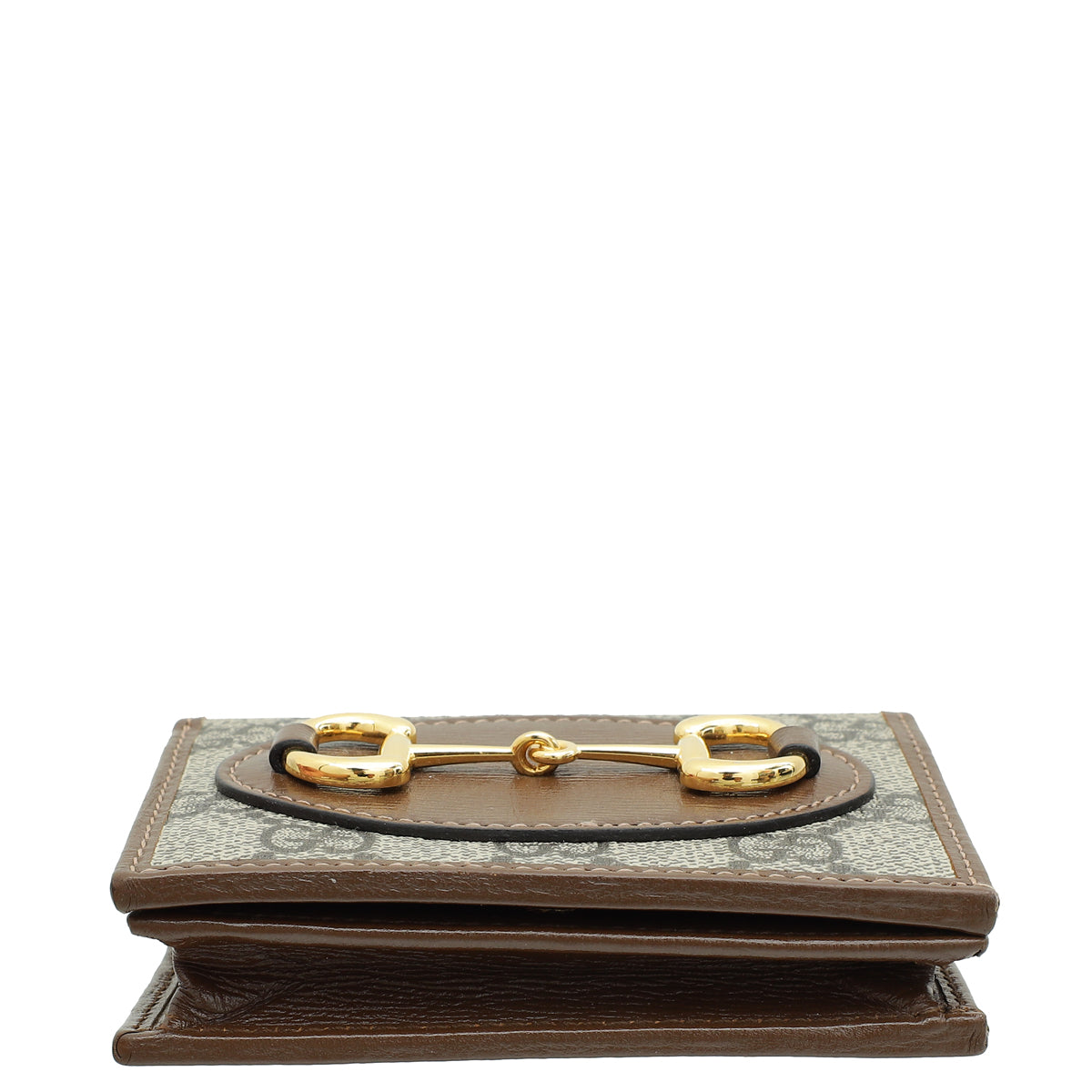 Gucci Ebony 1955 Horsebit Card Case Chain Walle