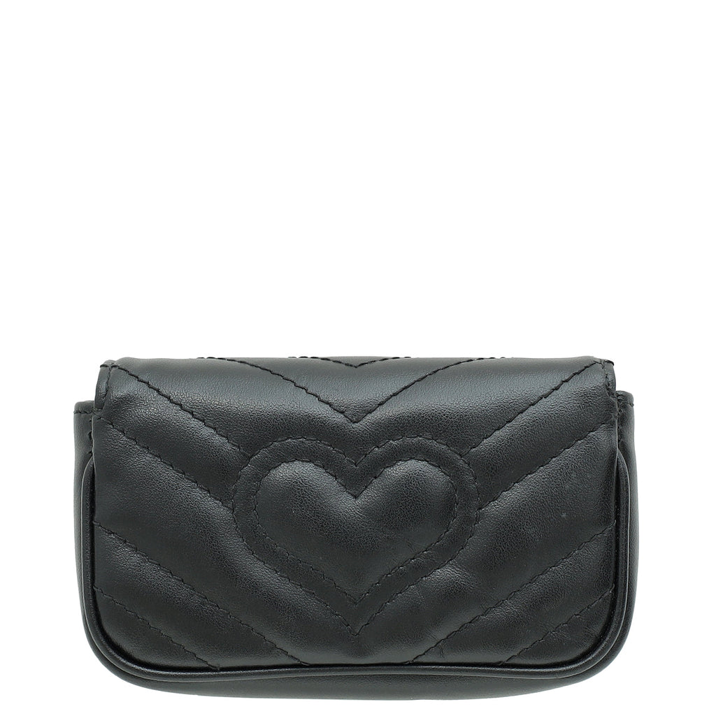 Gucci Black GG Marmont Chain Pouch