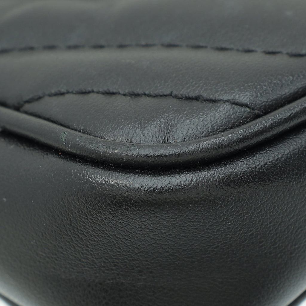 Gucci Black GG Marmont Chain Pouch