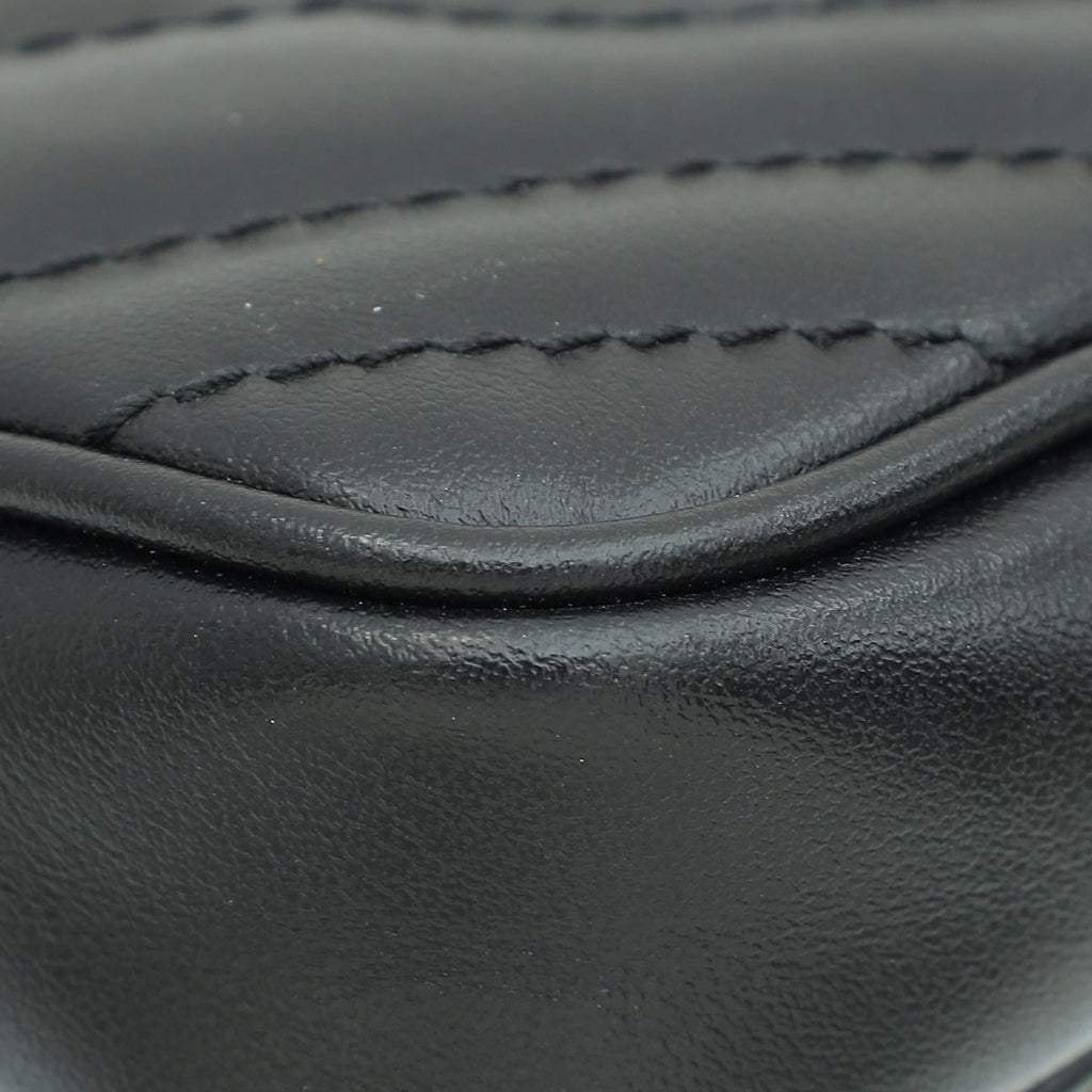 Gucci Black GG Marmont Chain Pouch