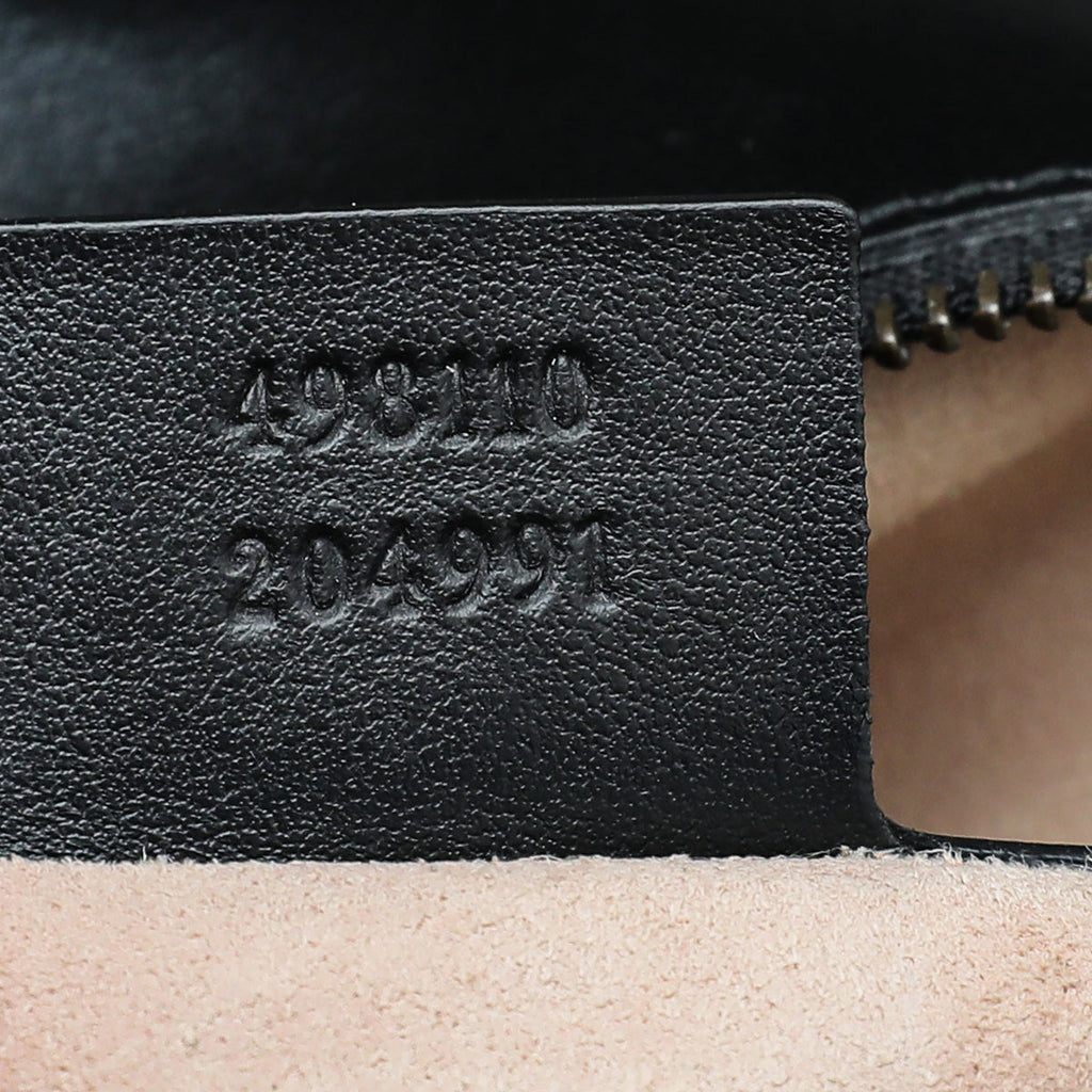 Gucci Black GG Marmont Top Handle Small Bag