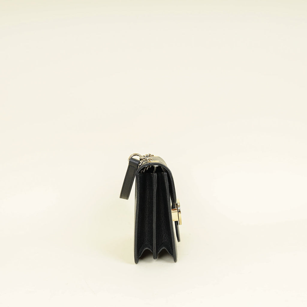 Gucci Black Interlocking G Small Chain Shoulder Bag