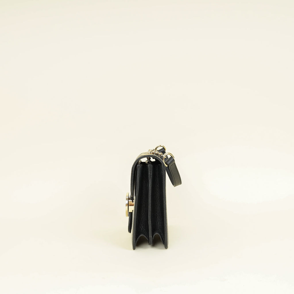 Gucci Black Interlocking G Small Chain Shoulder Bag