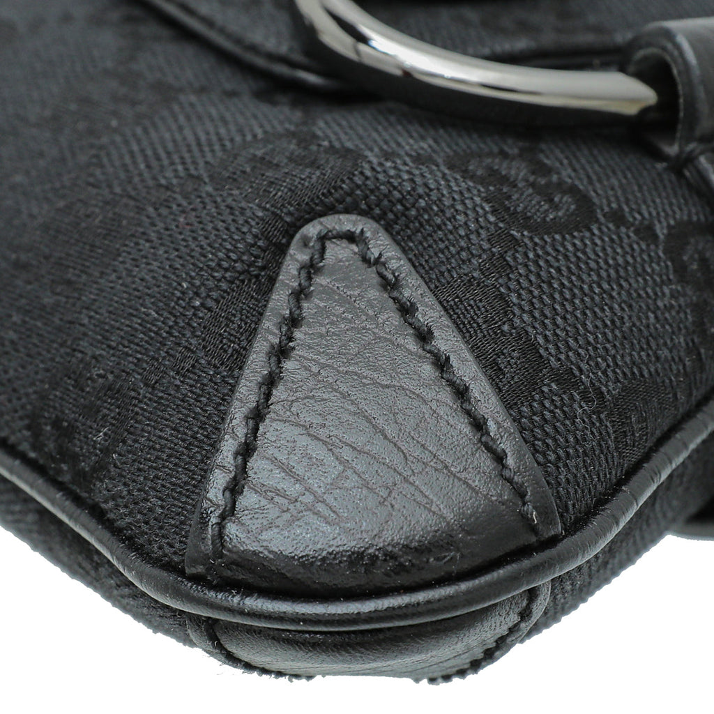 Gucci Black GG Horsebit Pochette Bag