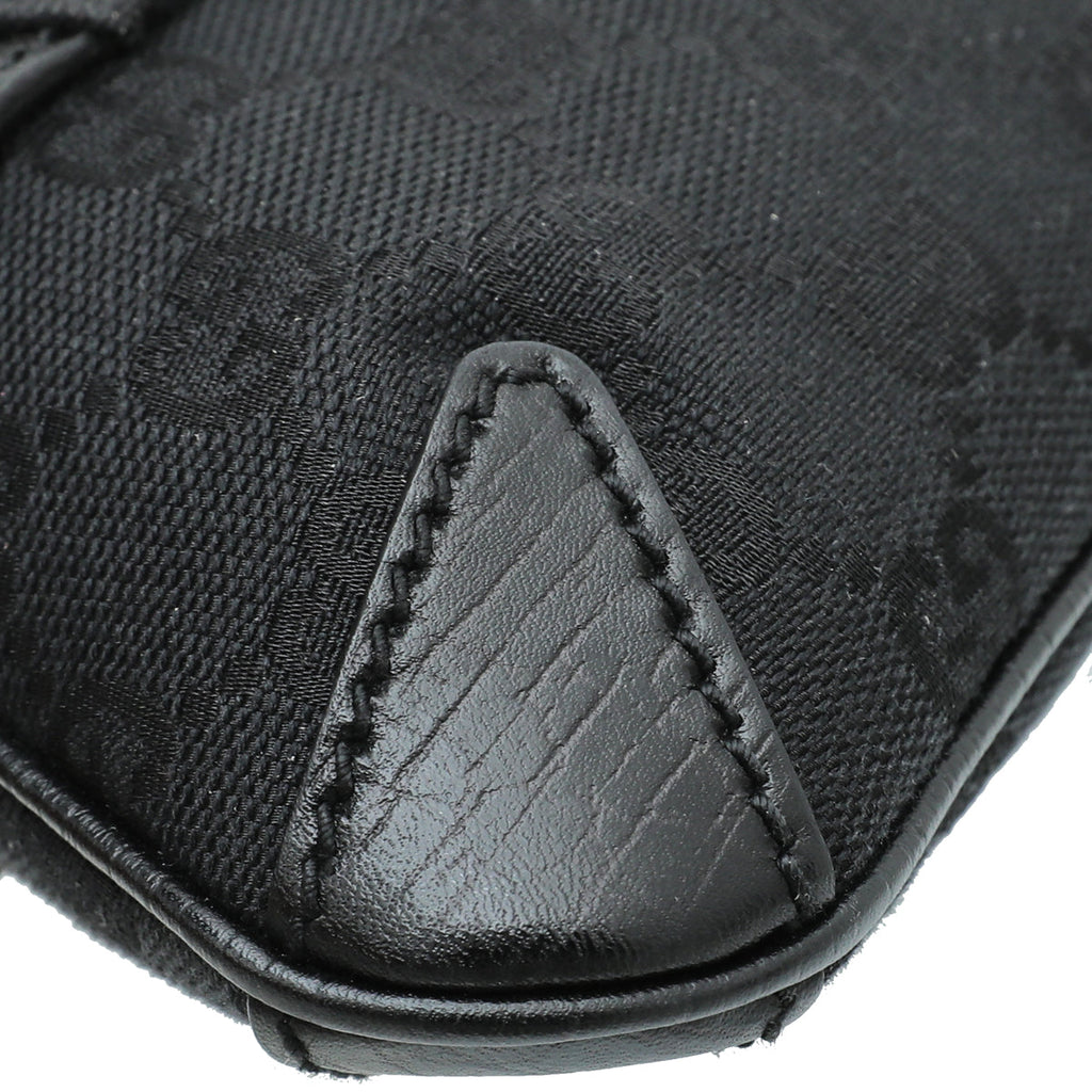 Gucci Black GG Horsebit Pochette Bag