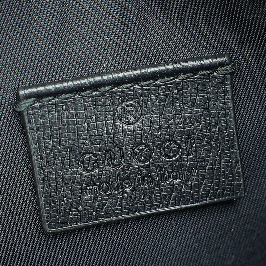 Gucci Black Multicolor Tropical Print Zip Pouch