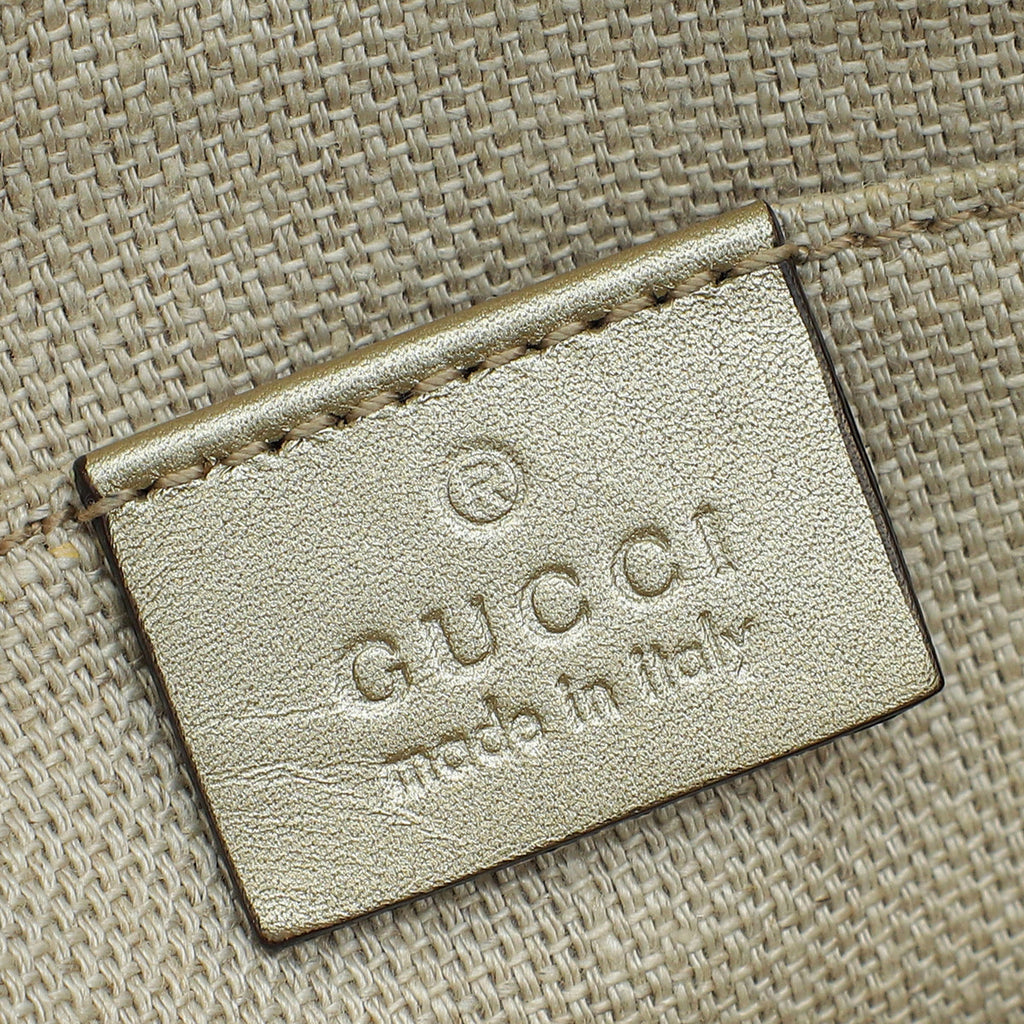 Gucci Gold Webby Bee Camera Shoulder Bag