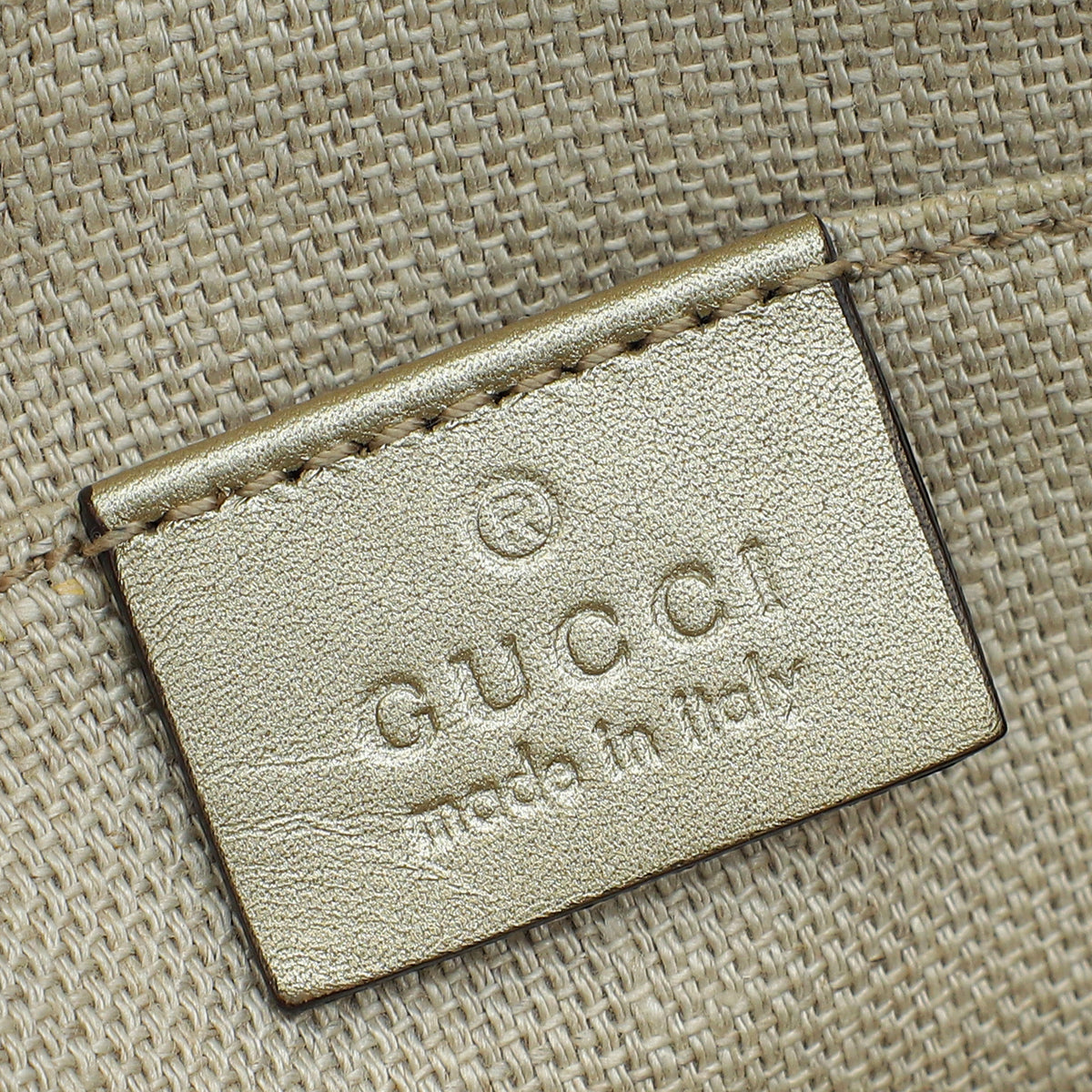 Gucci Gold Webby Bee Camera Shoulder Bag