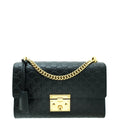 Gucci Black GG Guccissima Padlock Medium Shoulder Bag