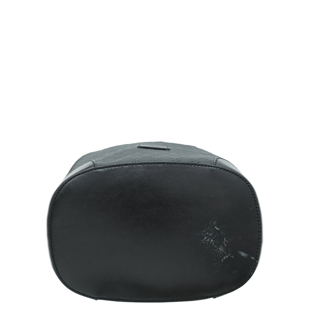 Gucci Black Bright Diamante Medium Bucket Bag