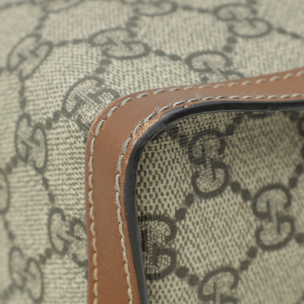 Gucci Bicolor GG Supreme Padlock Tote Small Bag