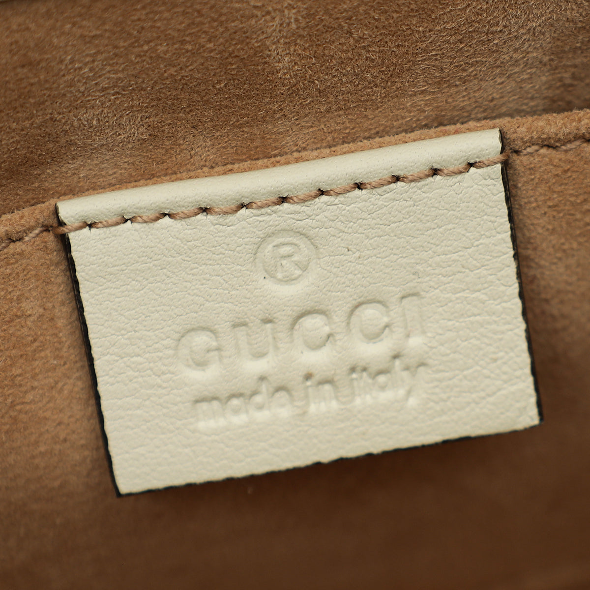 Gucci White Padlock Pearl Studs Small Shoulder Bag