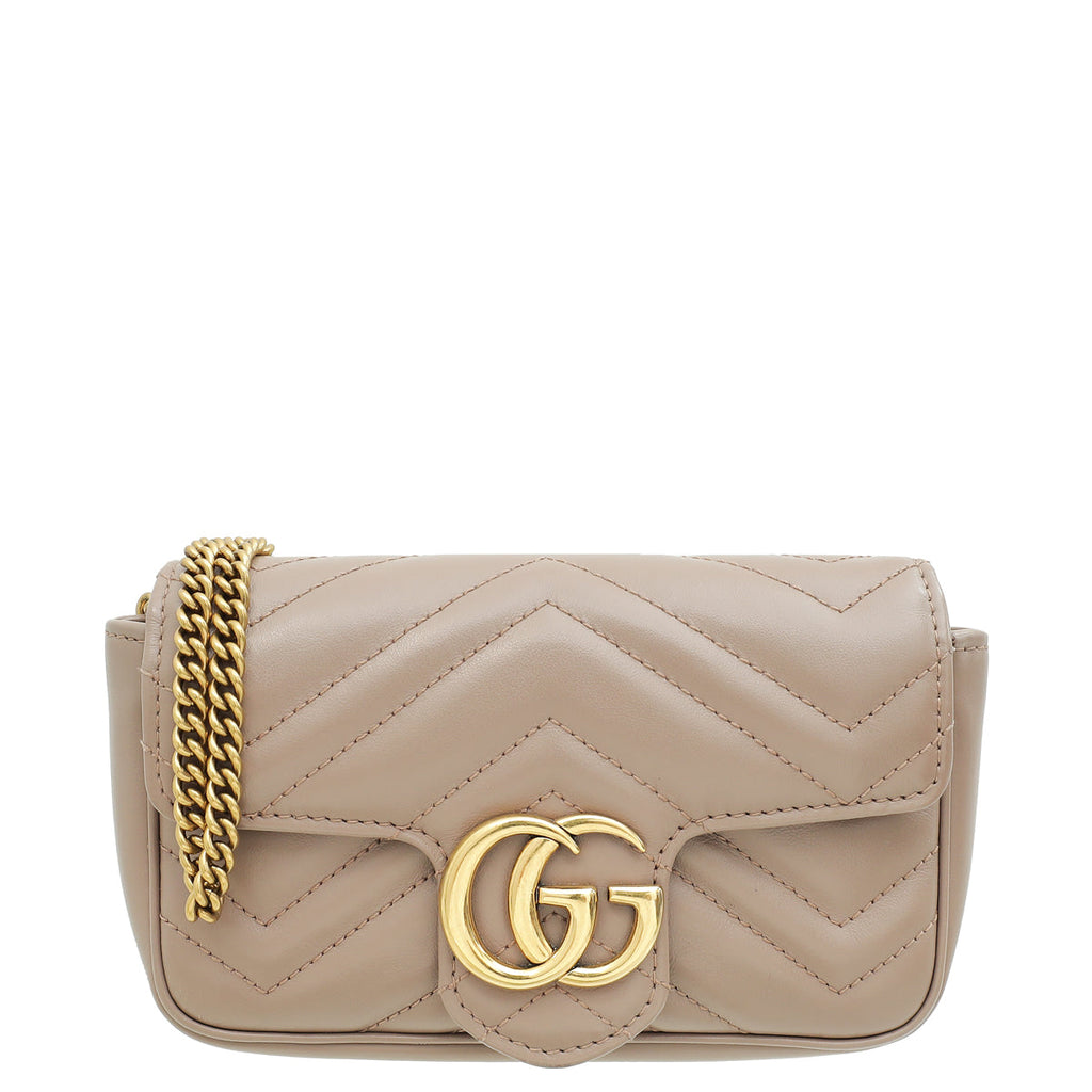 Gucci Dusty Pink GG Marmont Super Mini Bag