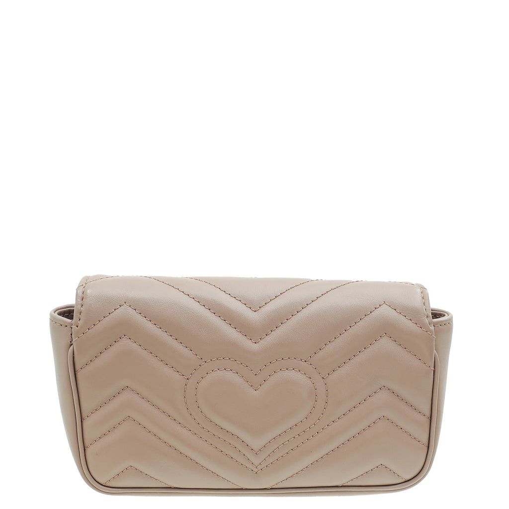 Gucci Dusty Pink GG Marmont Super Mini Bag