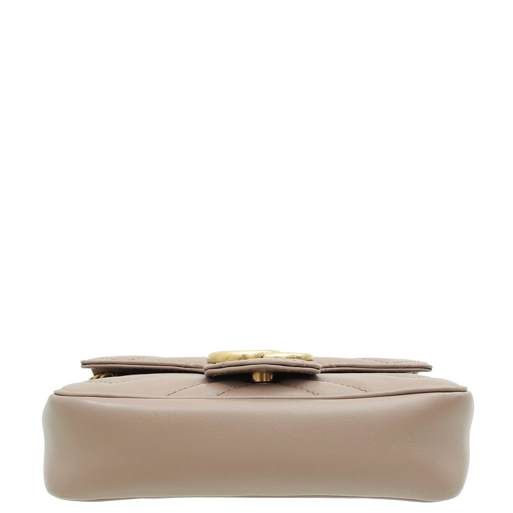 Gucci Dusty Pink GG Marmont Super Mini Bag