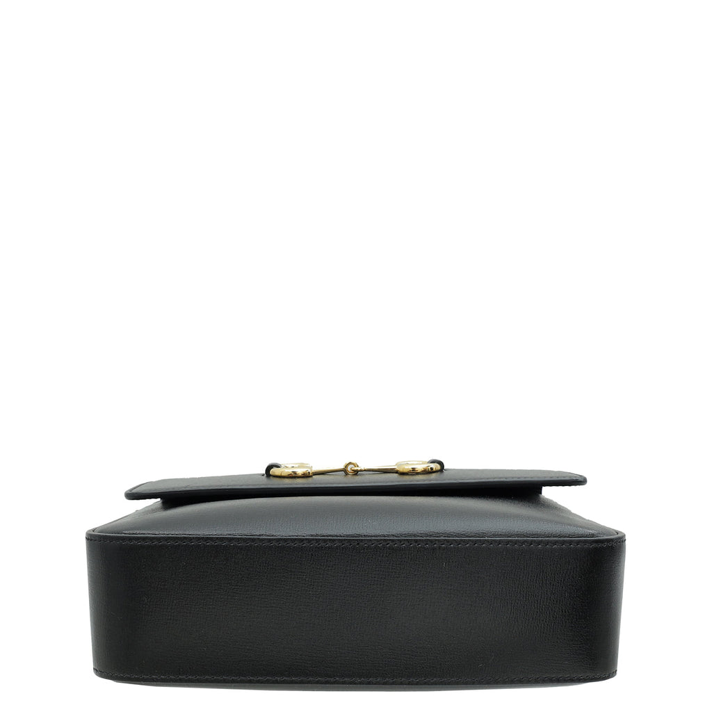 Gucci Black Horsebit 1955 Small Shoulder Bag