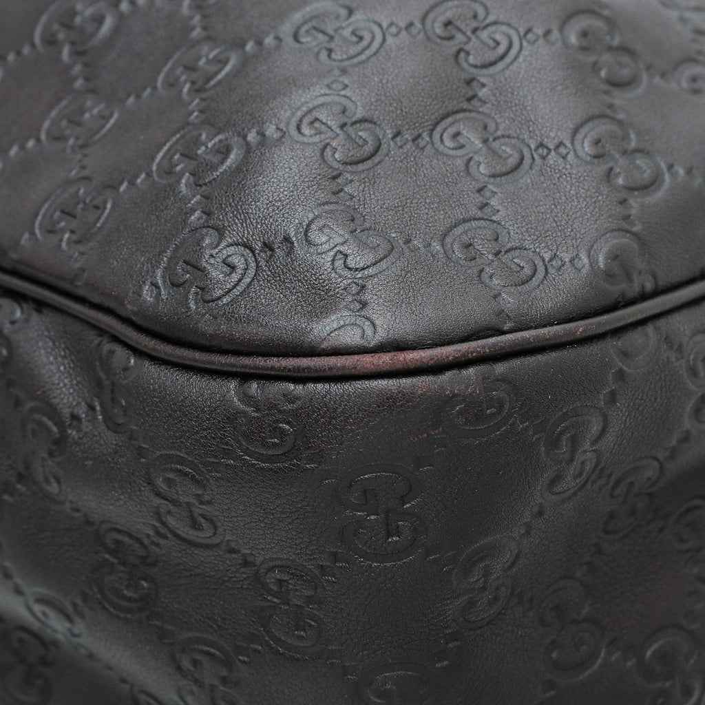 Gucci Chocolate GG Guccissima Sukey Top Handle Tote Bag