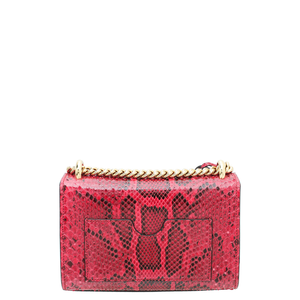 Gucci Red Python Padlock Small Shoulder Bag