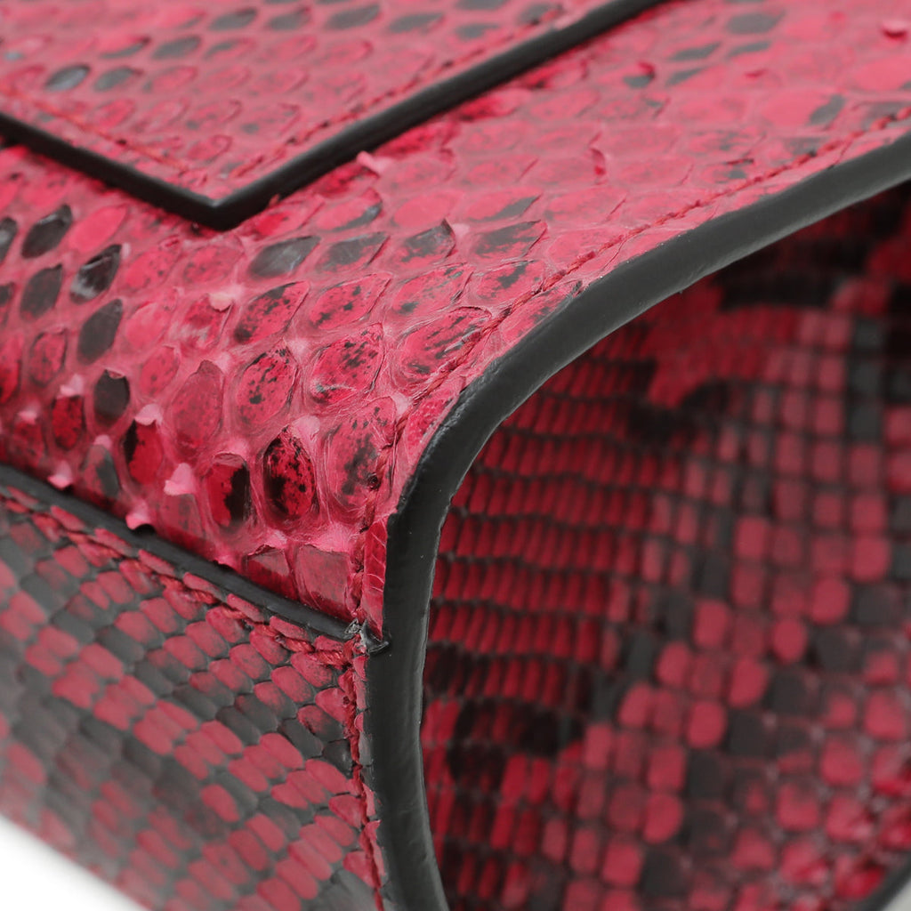 Gucci Red Python Padlock Small Shoulder Bag
