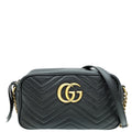 Gucci Black GG Marmont Small Camera Bag