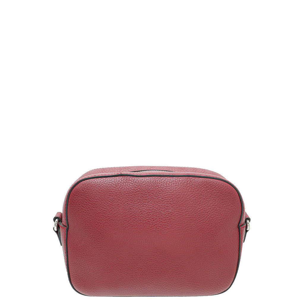 Gucci Burgundy Soho Disco Studs Camera Bag
